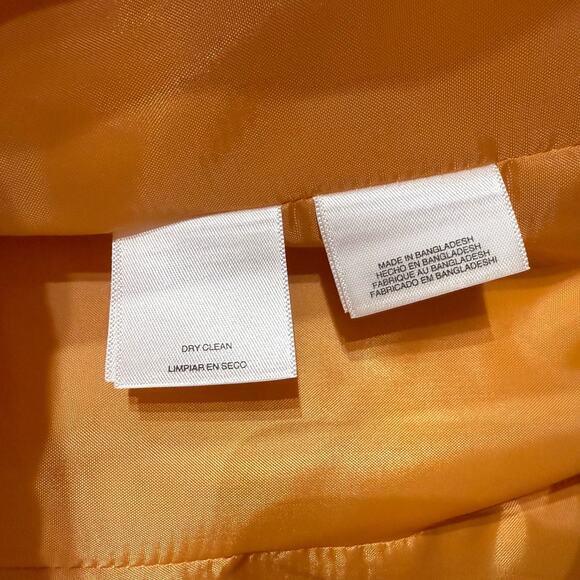 Kasper Tangerine Open Front Blazer Sz 6 - Picture 7 of 12